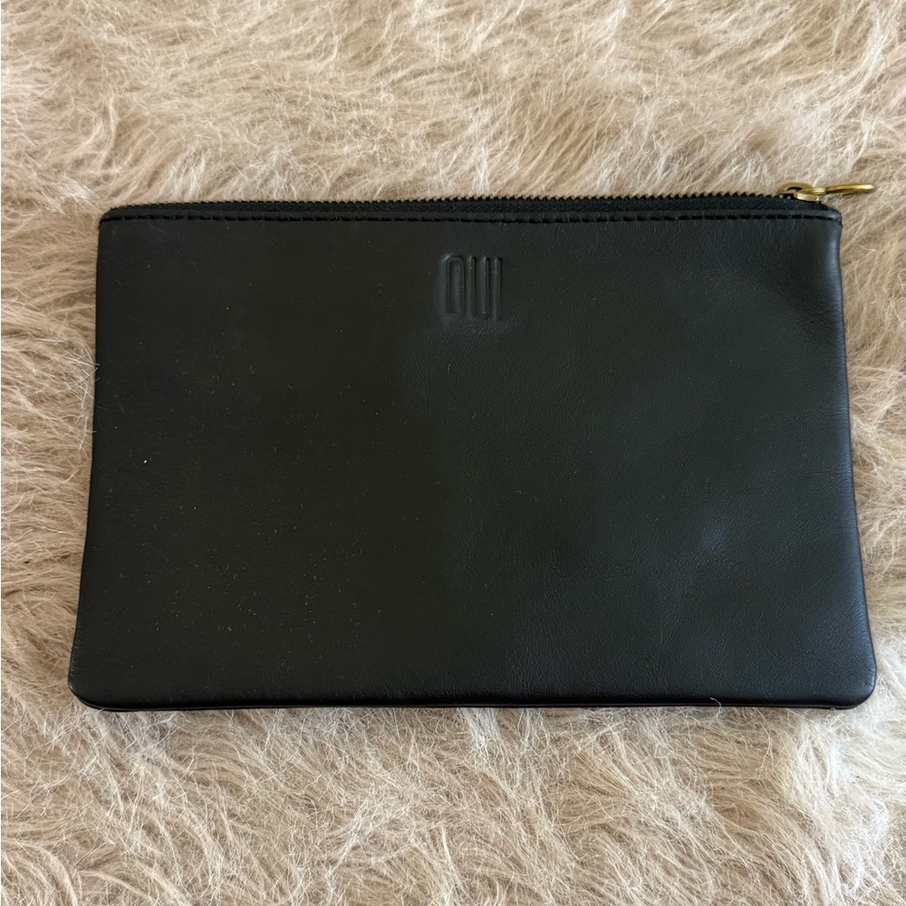 Madewell "Oui" Leather Travel Zip Pouch Wallet in Black 🖤 NWT